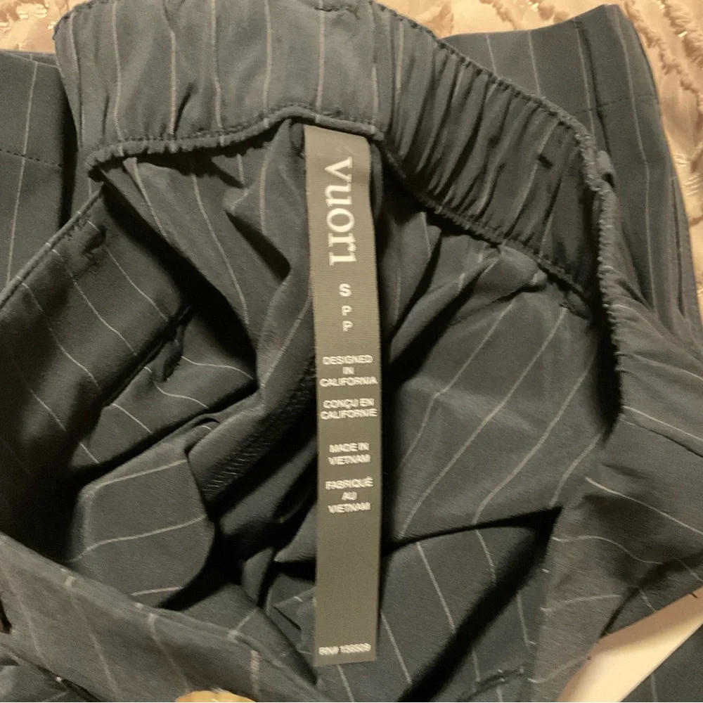 Vuori Wide Leg Pinstripe Pants in Dark Navy pinstripe NWOT